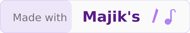 Made with Majik's (dark variant)
