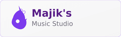 Majik's Music Studio Badge (dark variant)