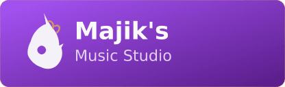 Majik's Music Studio Badge (light variant)